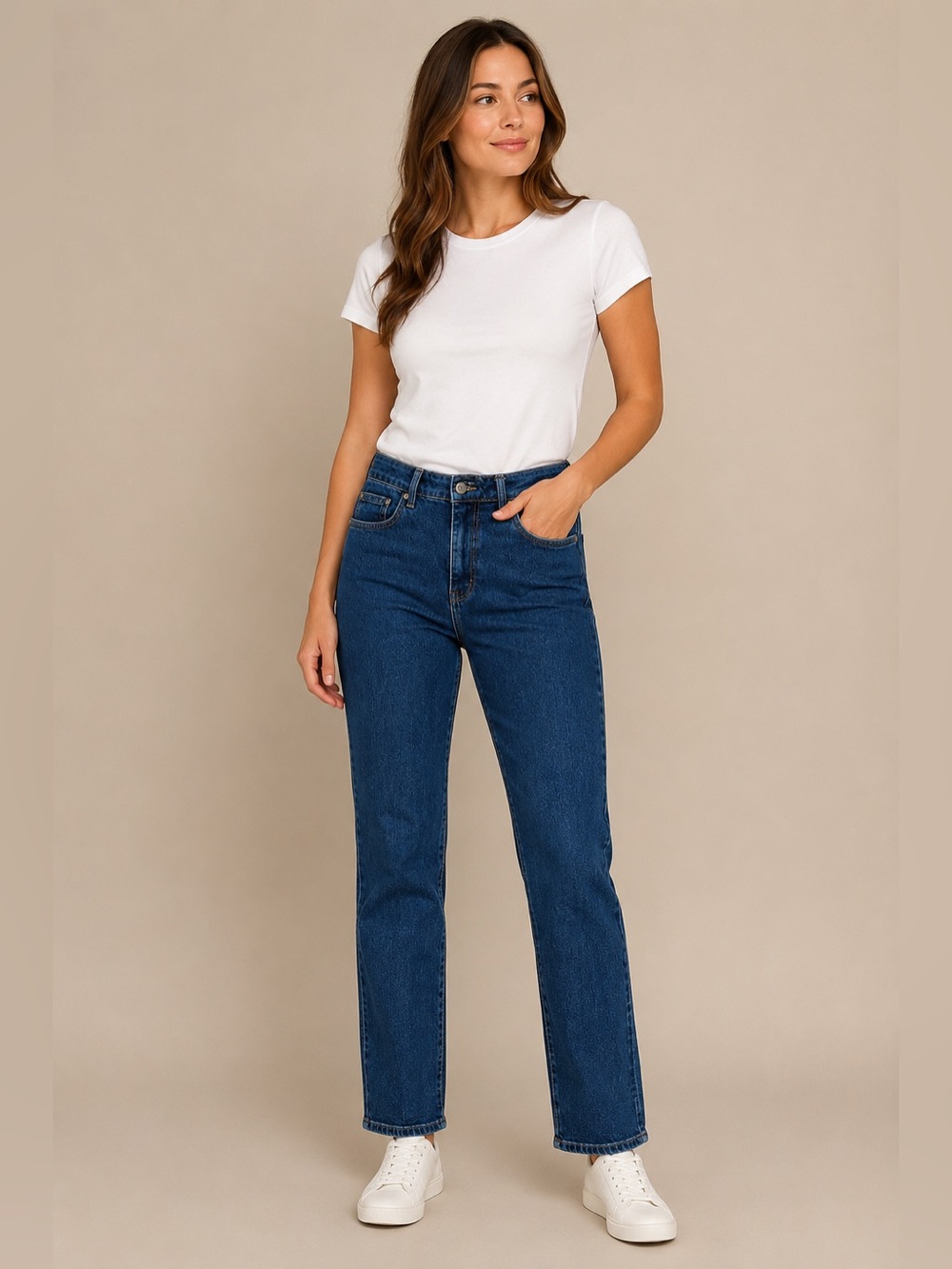 Judy Blue Straight Leg‎ Jeans Dark Wash Stretch Denim Size 15/32